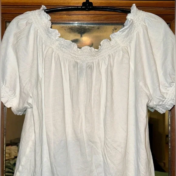 Women's Lauren Ralph Lauren Cropped Blouse, size Petite Medium - Picture 8 of 11